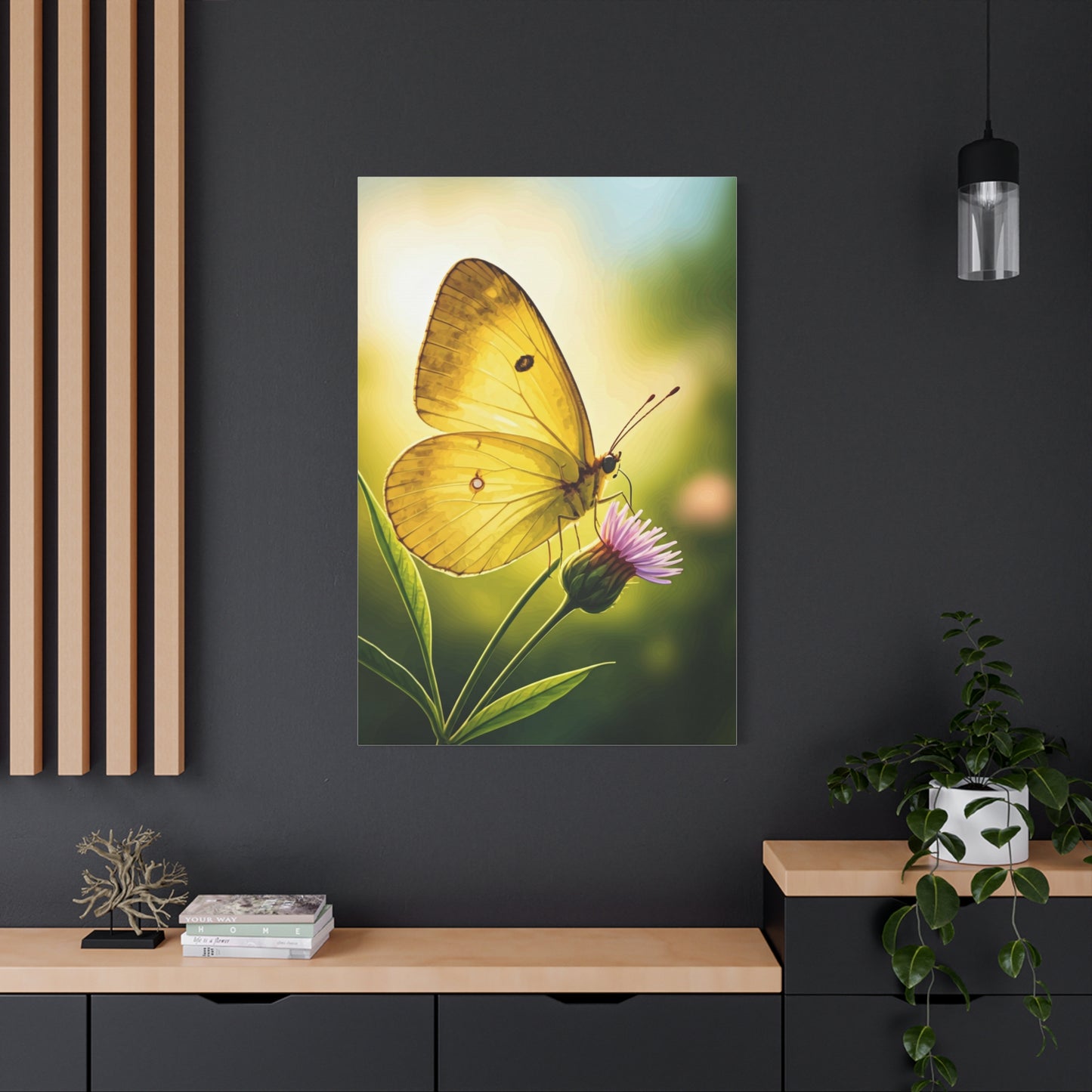 Golden Light Butterfly Close-Up Wall Art & Canvas Prints
