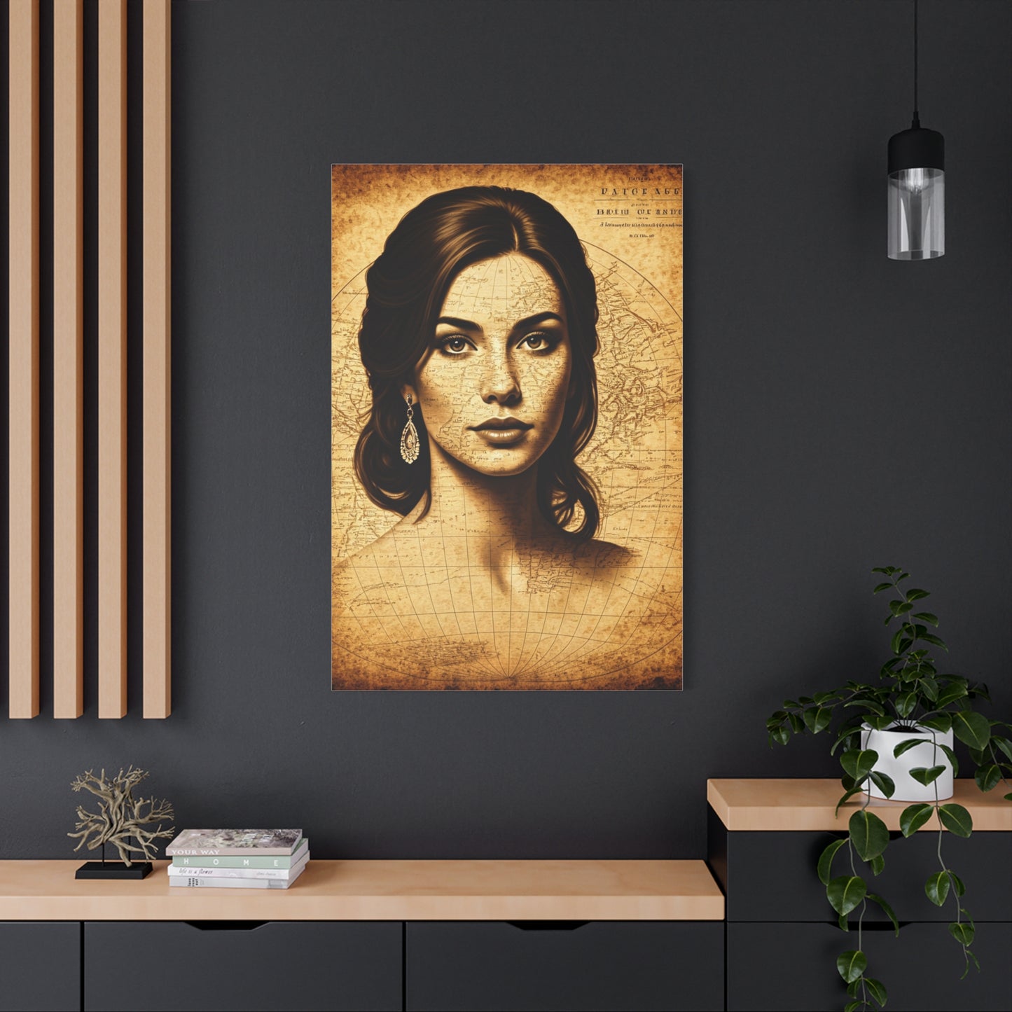 Minimal Black Silhouette World Map Wall Art & Canvas Prints