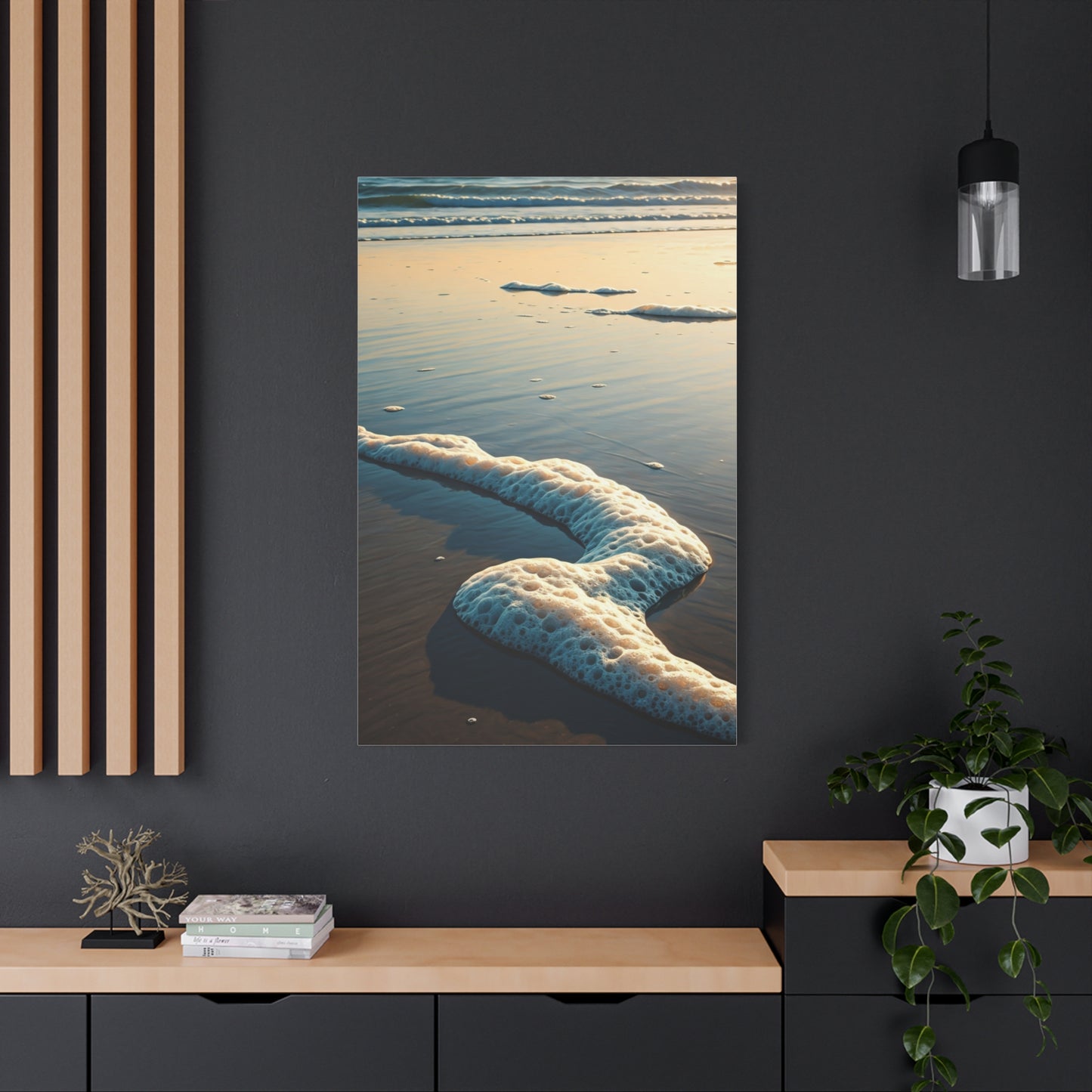 Sea Foam Shoreline Texture Wall Art & Canvas Prints