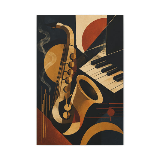 Abstract Jazz Composition Wall Art & Canvas Print