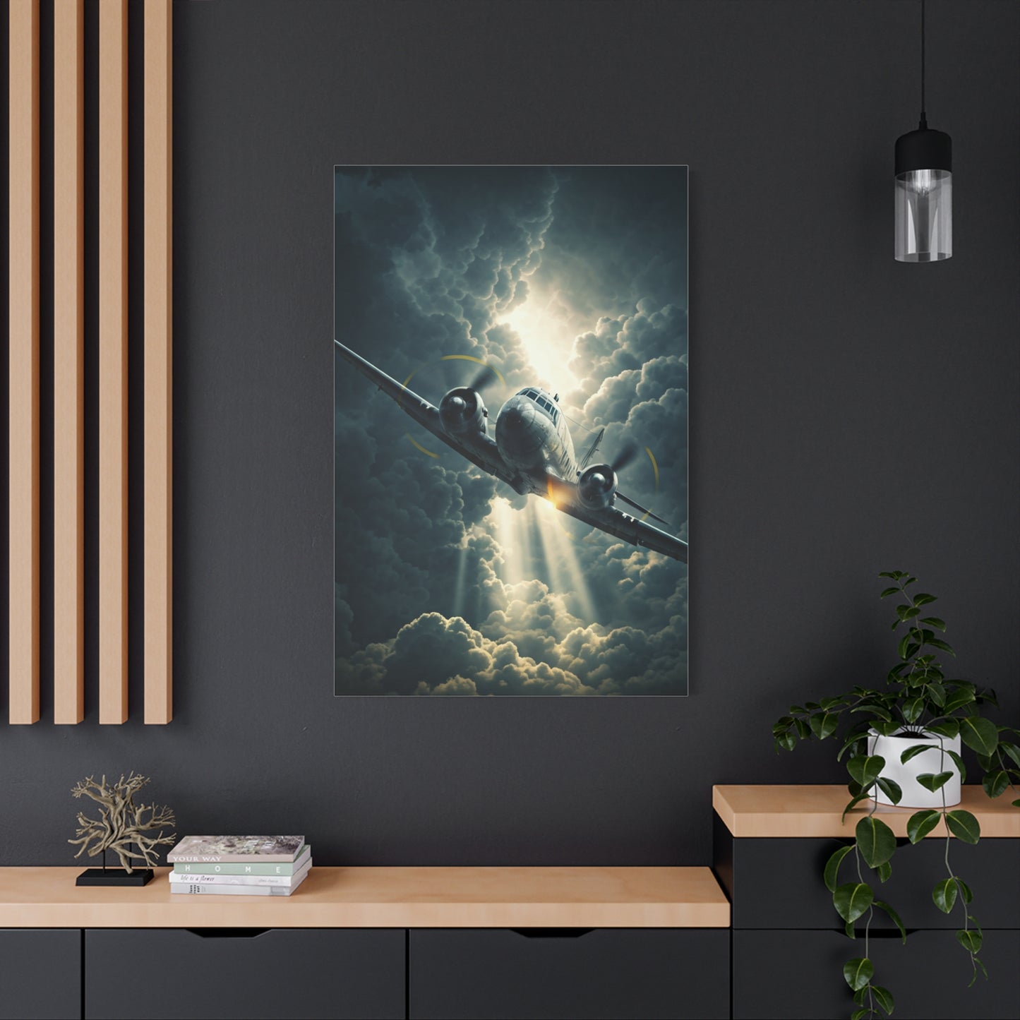 Lightning Storm Fighter Flight Wall Art & Canvas Prints