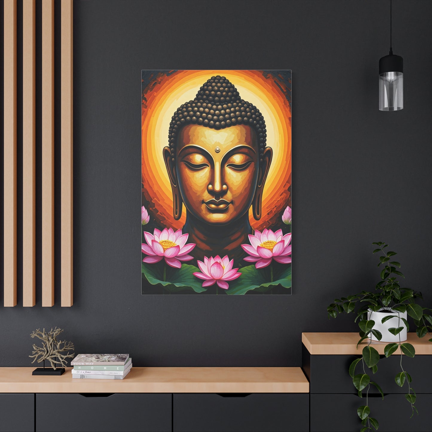 Golden Halo Buddha Close-Up Wall Art & Canvas Prints