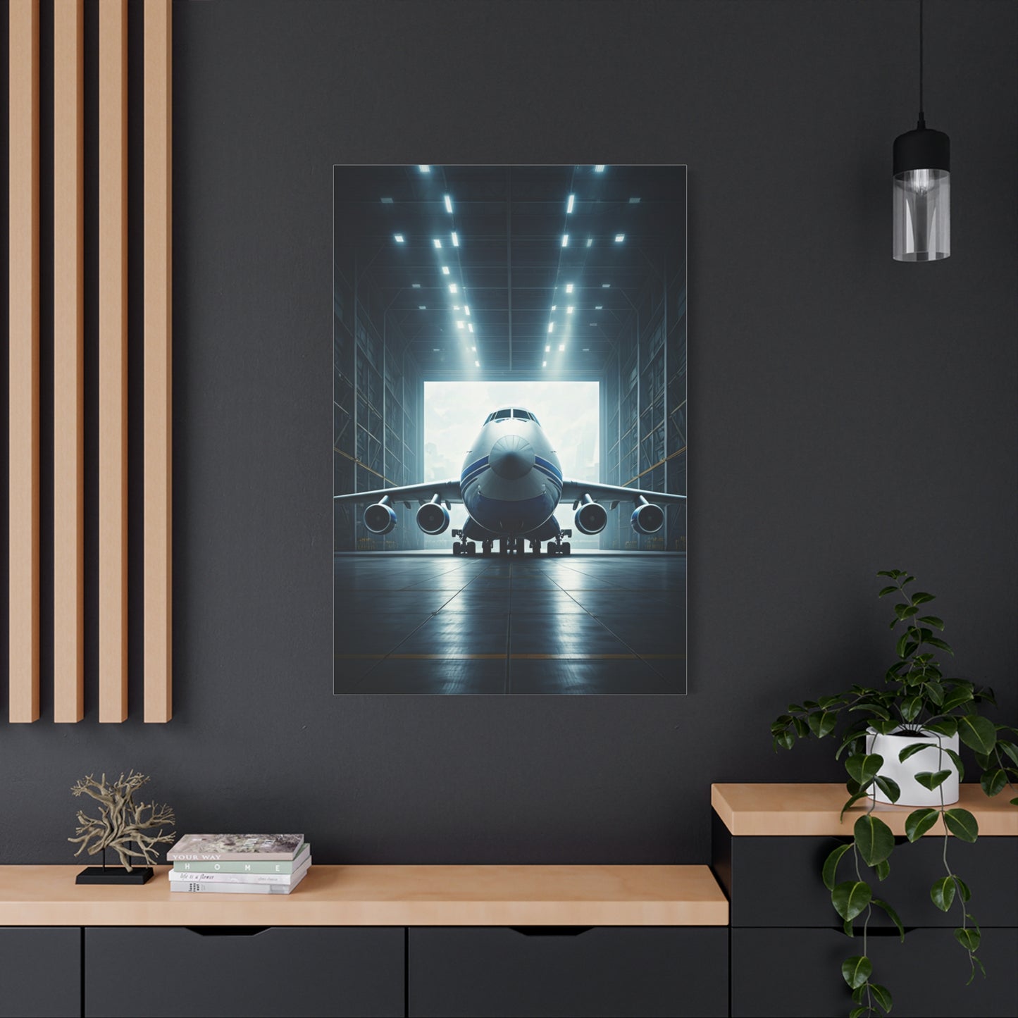 Futuristic Hangar Jet Power Wall Art & Canvas Prints