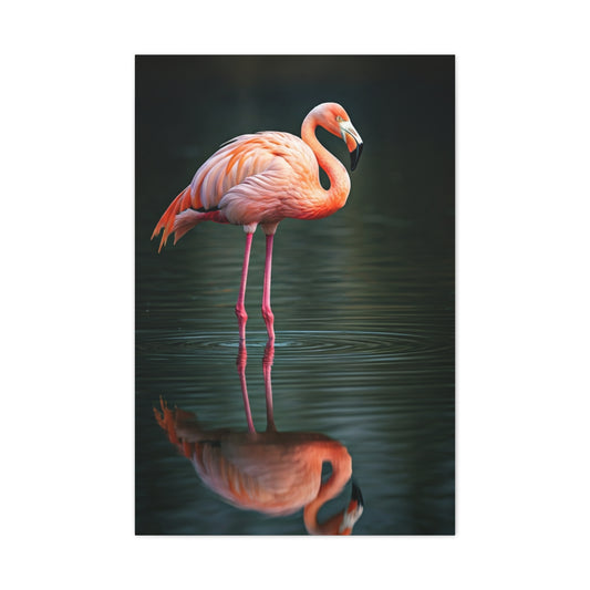 Flamingo Reflection Grace Wall Art & Canvas Prints