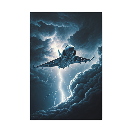 Lightning Strike Fighter Jet Wall Art & Canvas Prints