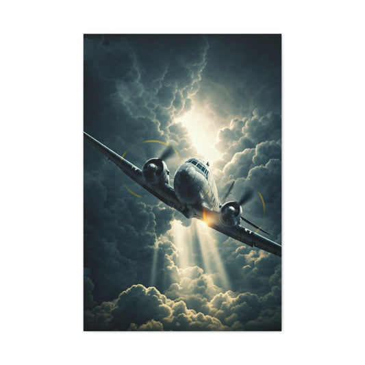 Lightning Storm Fighter Flight Wall Art & Canvas Prints