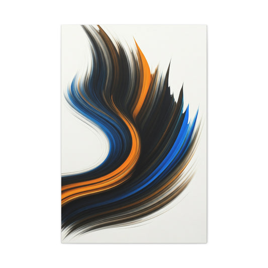 Blue and Gold Flow Abstract Wall Art & Canvas Prints