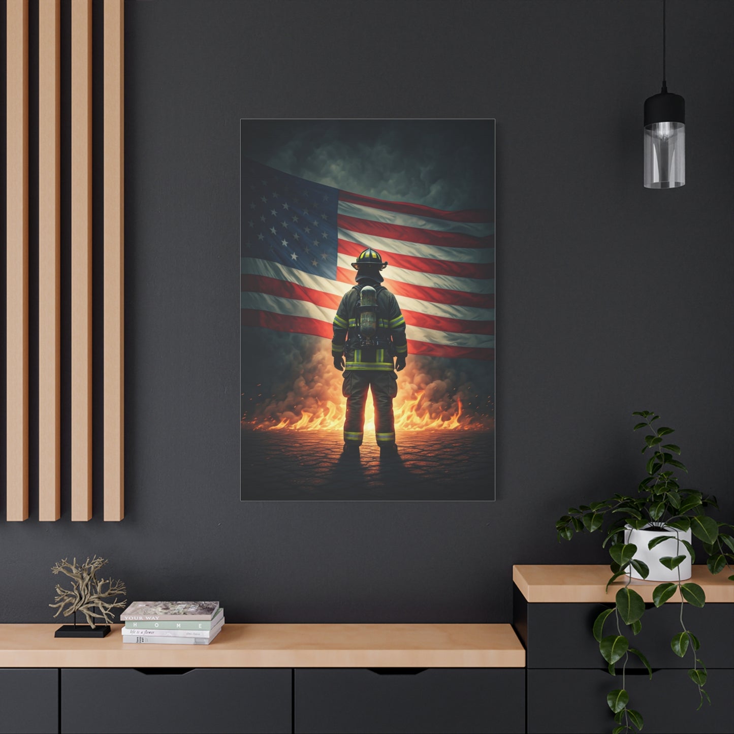 Firelit Patriot Soldier Legacy Wall Art & Canvas Prints