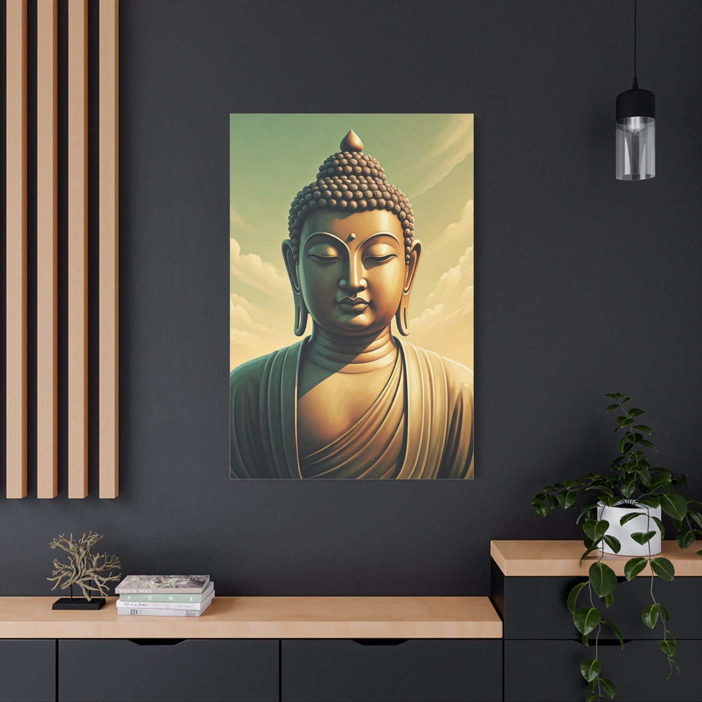 Peaceful Enlightenment Buddha Portrait Wall Art & Canvas Prints