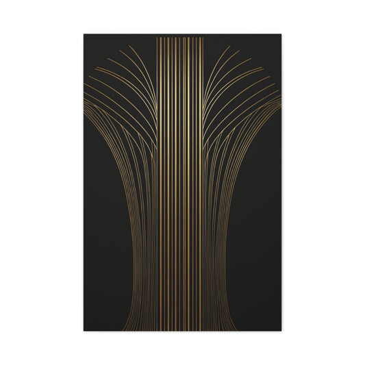 Golden Palm Rise Art Deco Wall Art & Canvas Prints
