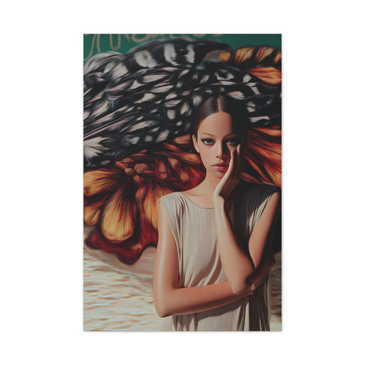 Abstract Butterfly Portrait Contemporary Wall Art & Canvas Print