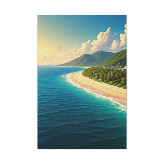Tropical Coastline Bay Panorama Wall Art & Canvas Prints