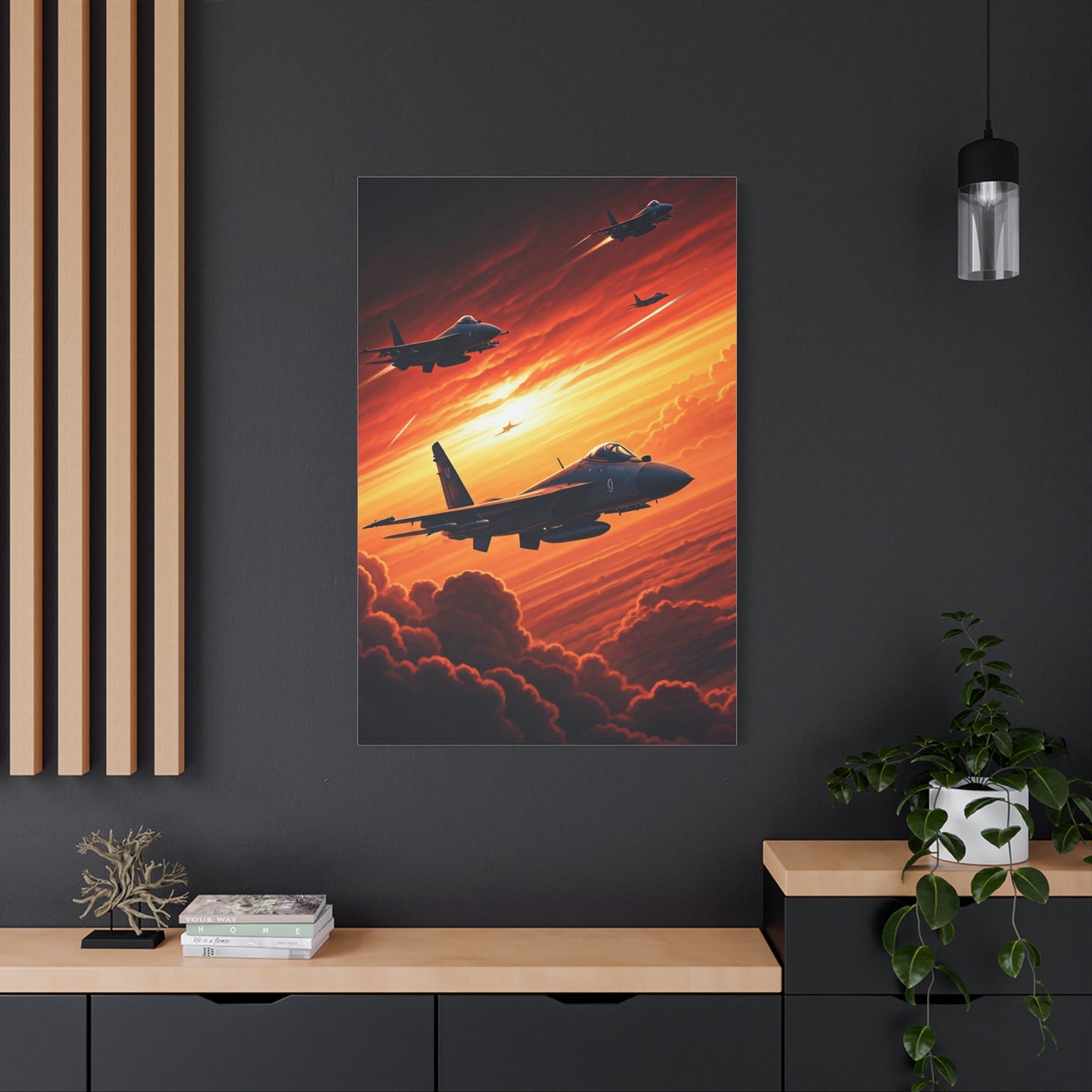 Sunset Squadron Flight Horizon Wall Art & Canvas Prints