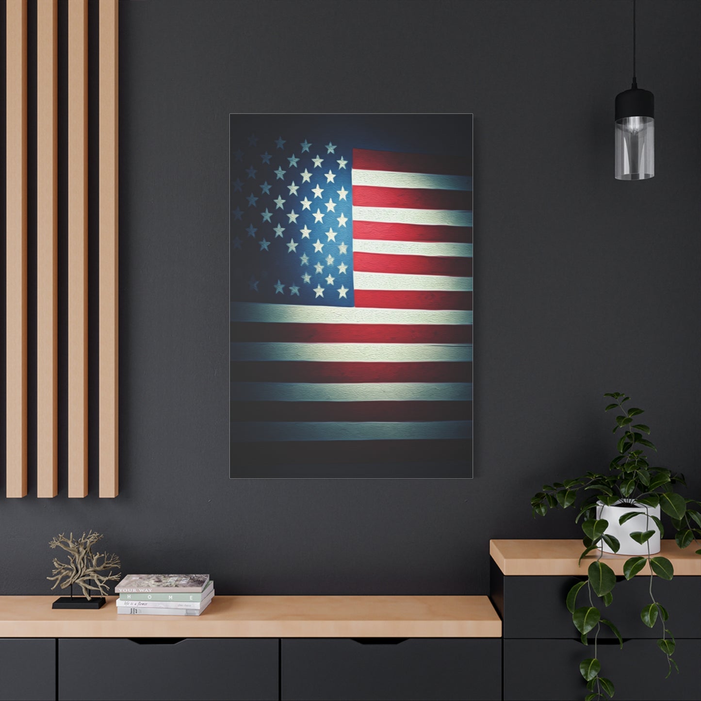Minimalist Stars and Stripes Pride Wall Art & Canvas Prints