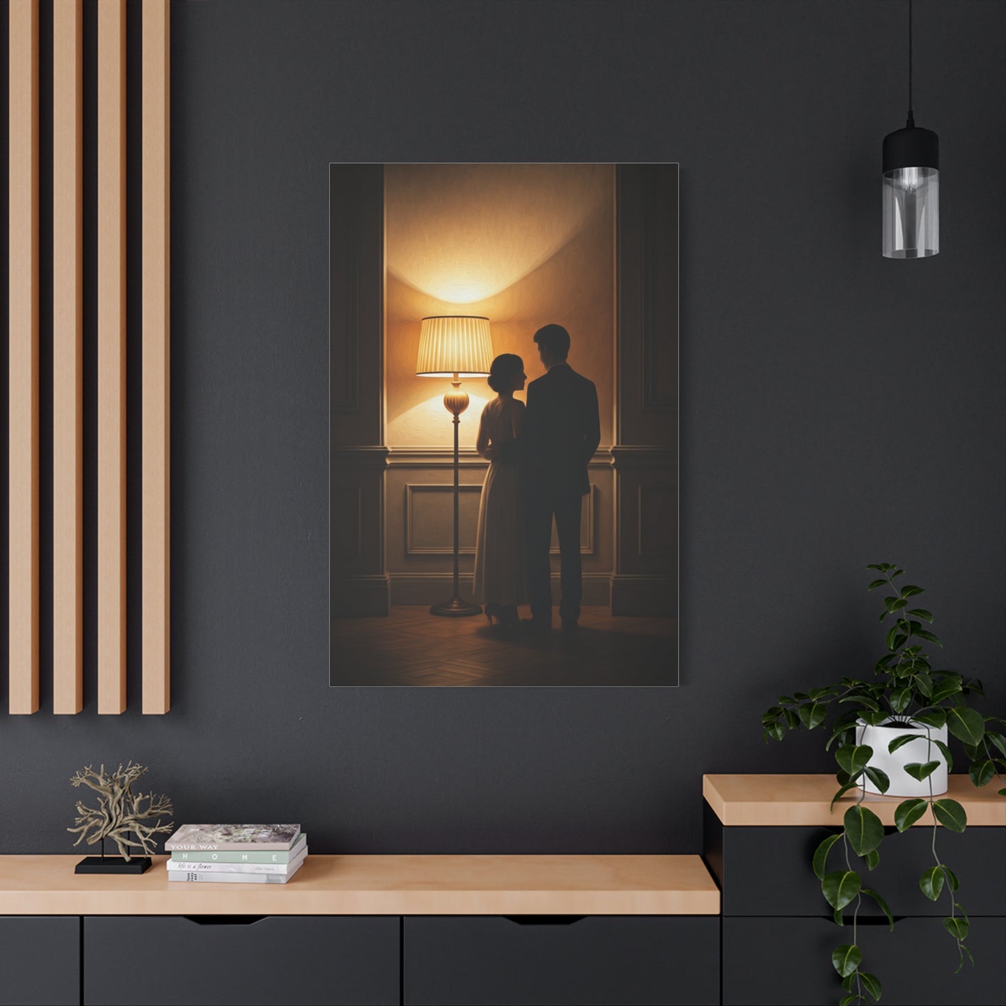 Golden Glow Embrace Interior Wall Art & Canvas Prints