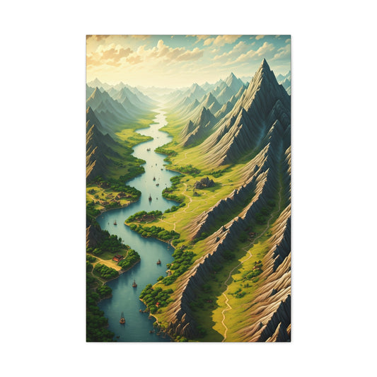Mountain River Valley Wall Art & Canvas Prints
