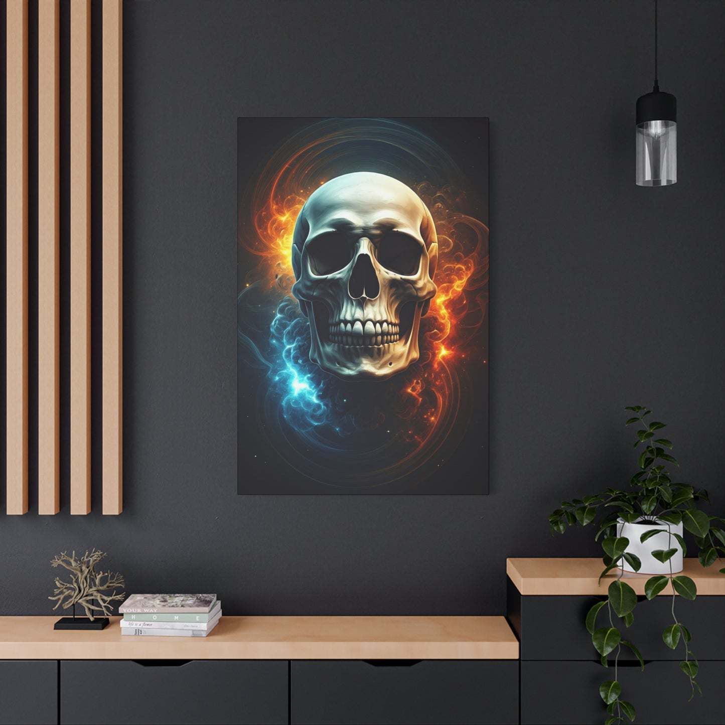 Elemental Duality Skull Wall Art & Canvas Prints