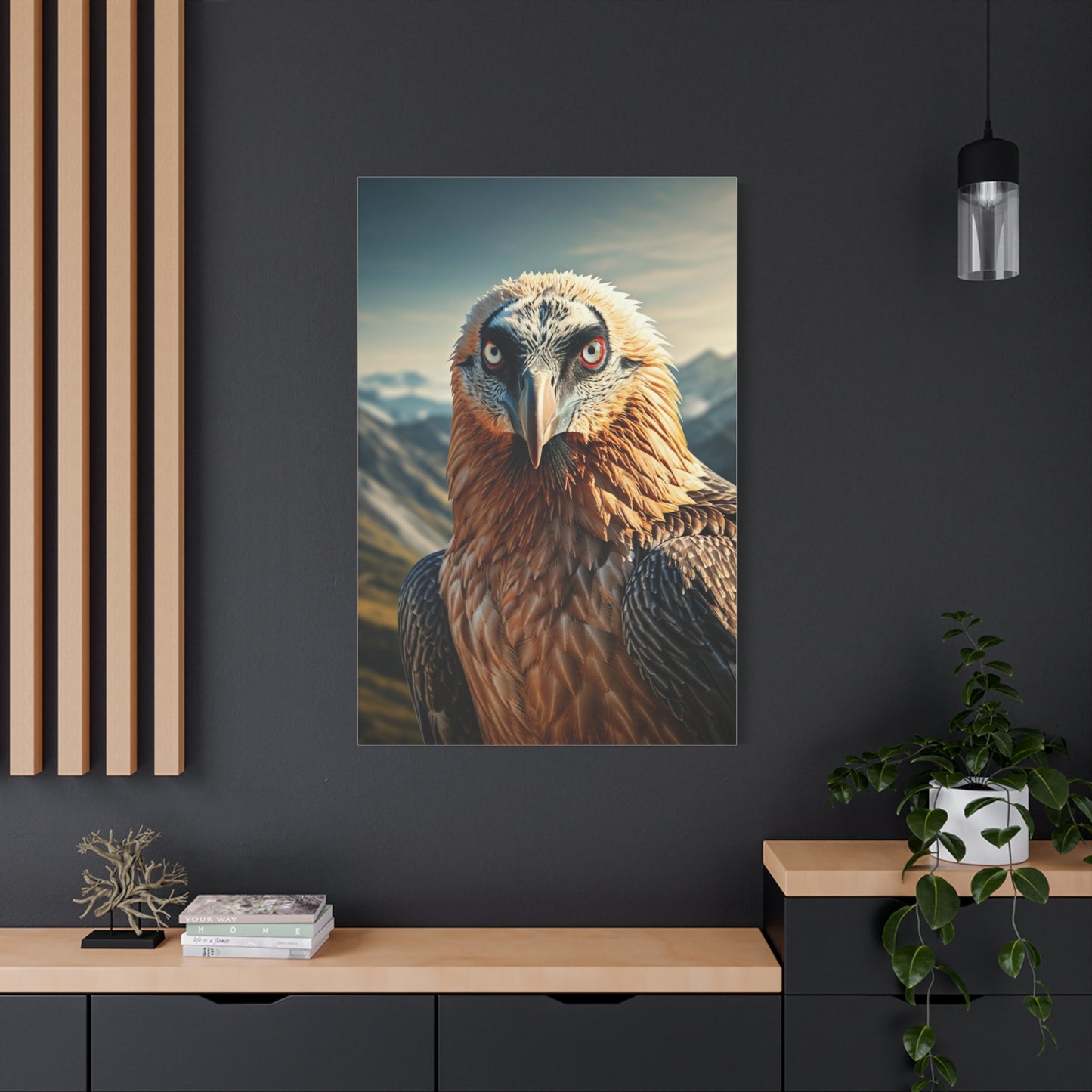 Majestic Mountain Falcon Portrait Wall Art & Canvas Prints