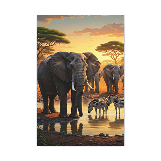 Elephant Family Journey Wall Art & Canvas Prints