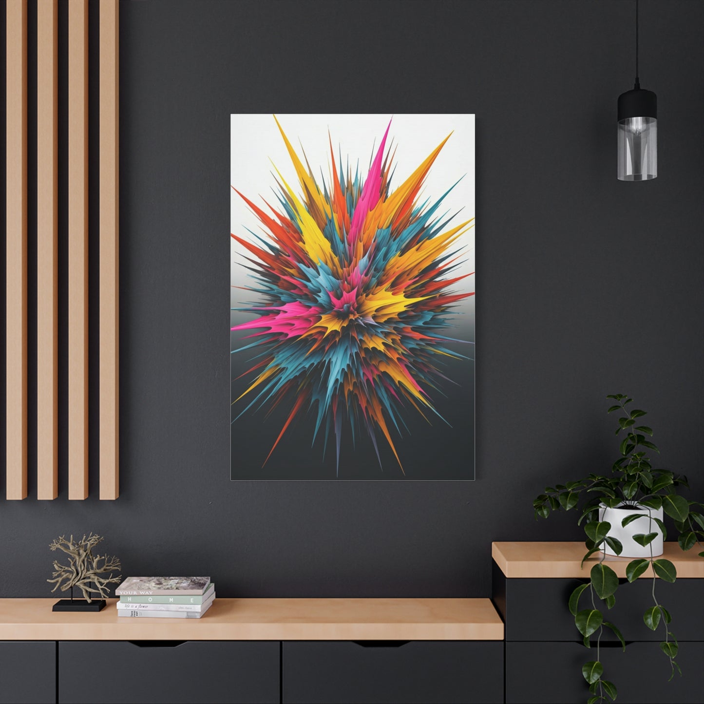 Explosive Color Bloom Abstract Wall Art & Canvas Prints