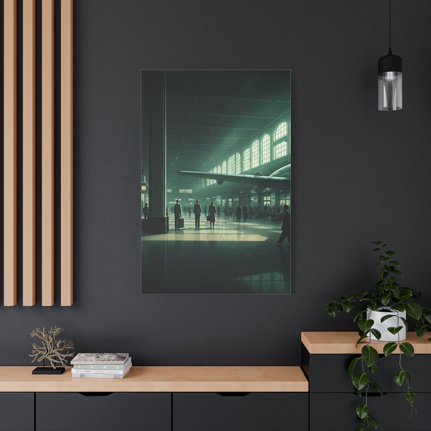 Modern Transit Hall Cinematic Scene Wall Art & Canvas Prints