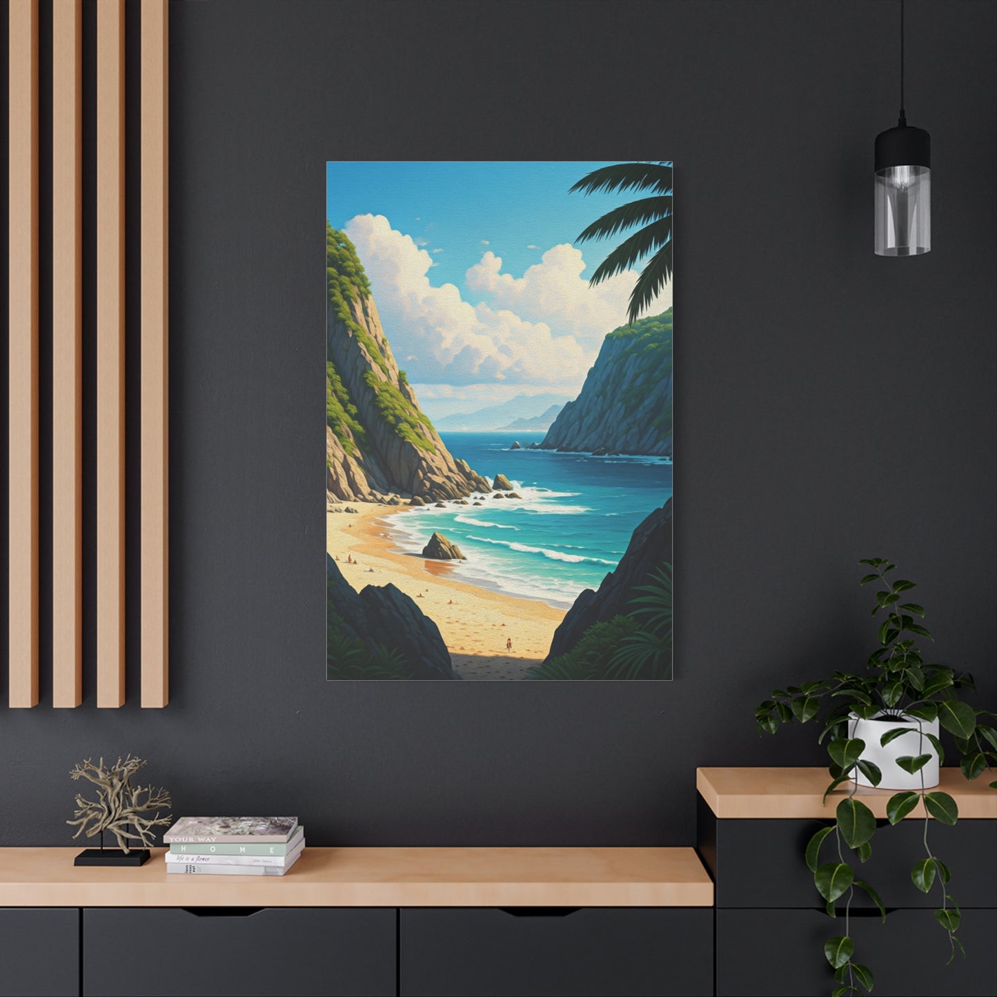 Hidden Cove Cliffside Beach Wall Art & Canvas Prints