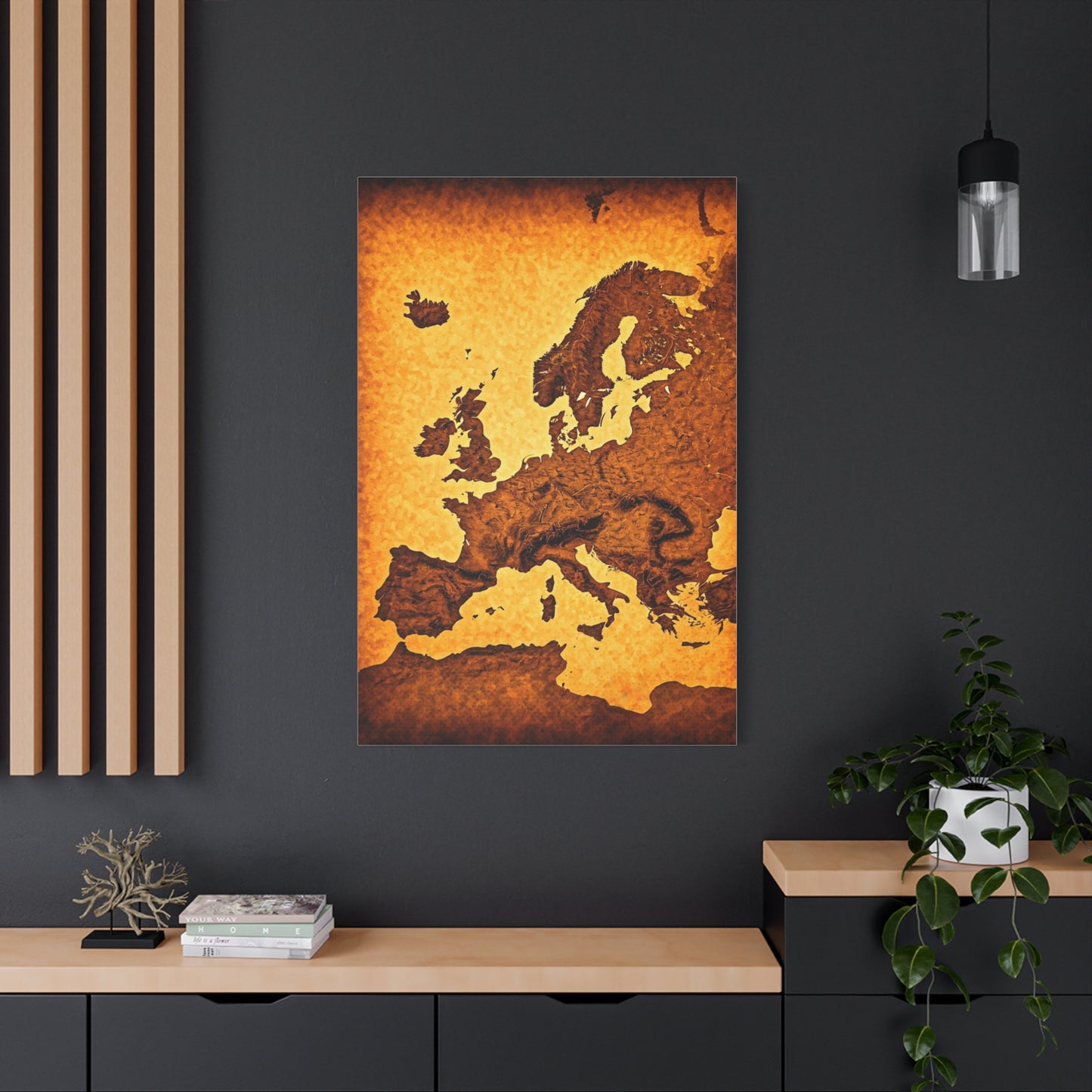 Classic World Scroll Map Wall Art & Canvas Prints