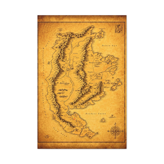 Desert Horizon World Map Adventure Wall Art & Canvas Prints