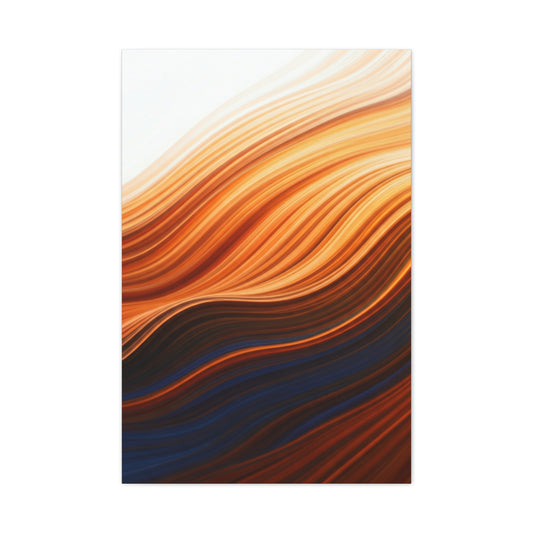 Warm Layered Wave Abstract Wall Art & Canvas Prints