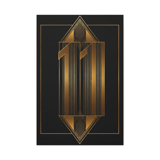 Art Deco Eleven Luxe Number Wall Art & Canvas Prints