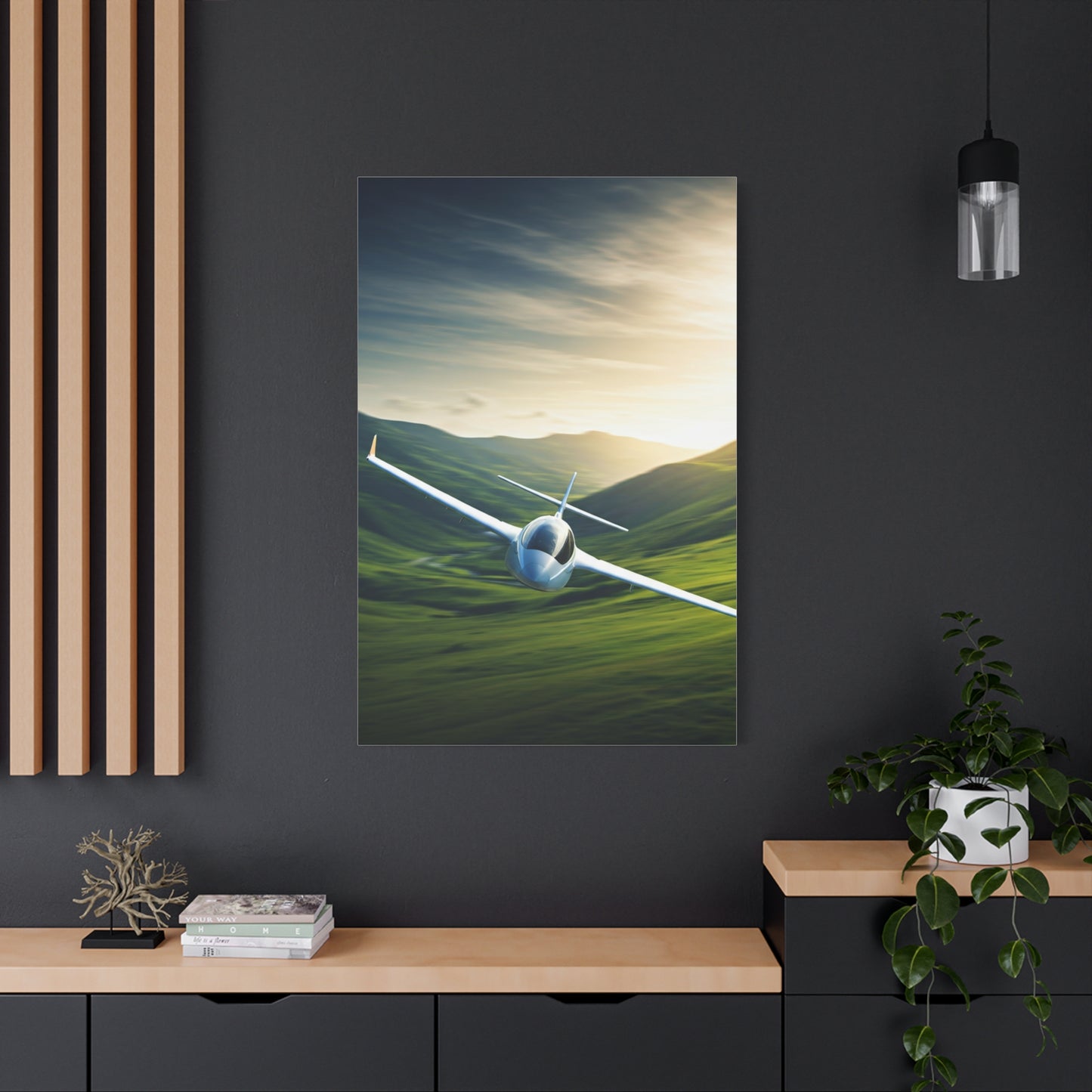 Sunset Valley Glider Flight Wall Art & Canvas Prints