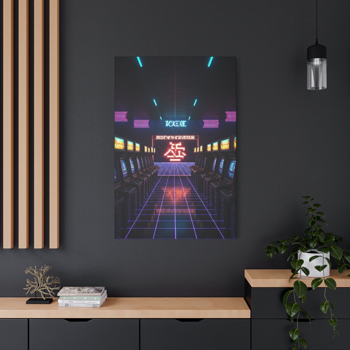 Retro Arcade Corridor Wall Art & Canvas Prints