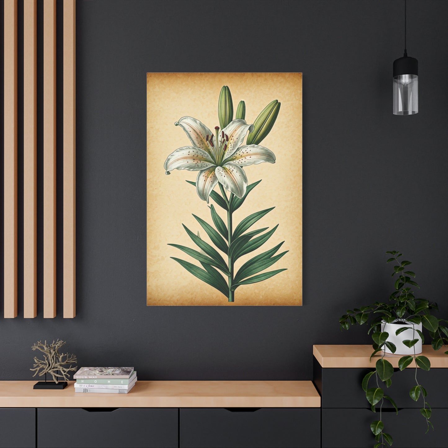 Lily Blossom Illustration Wall Art & Canvas Prints