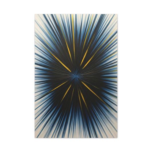 Radiating Blue and Gold Abstract Wall Art & Canvas Prints