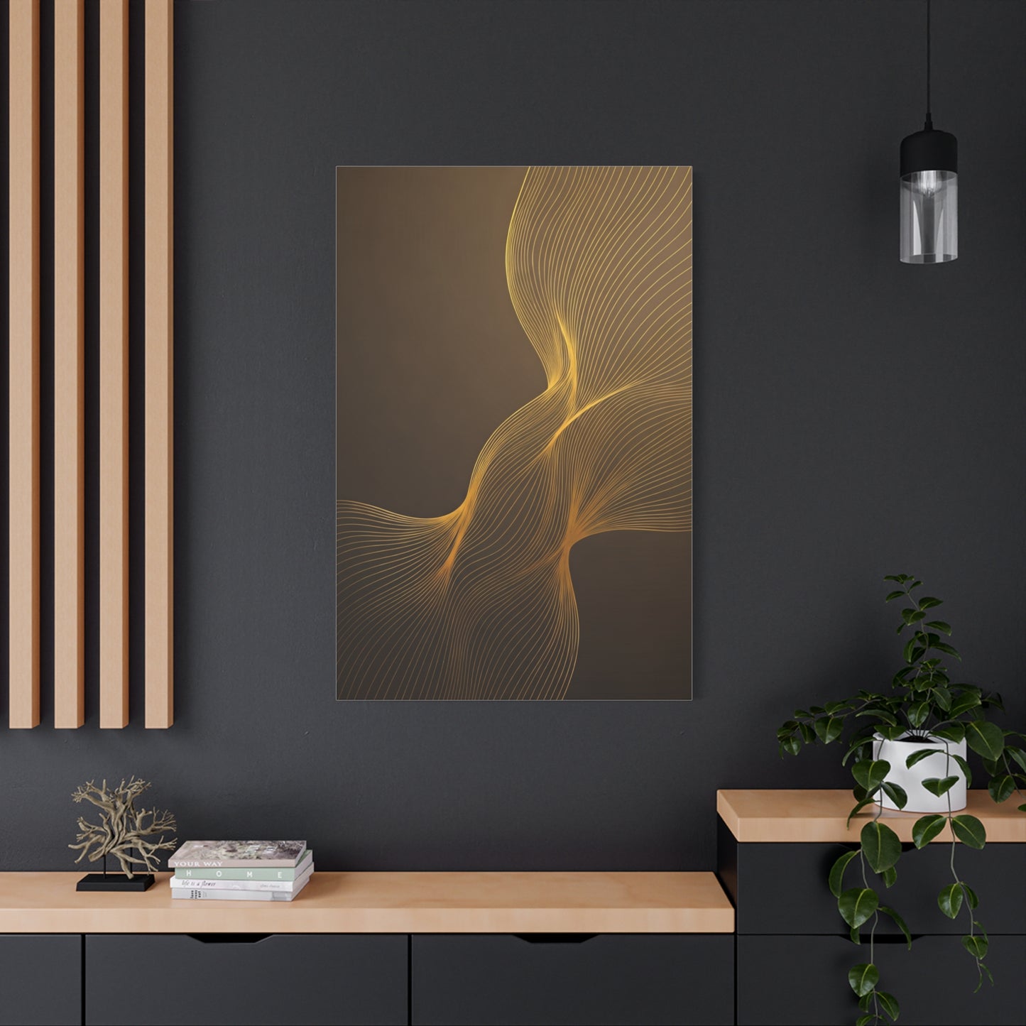 Golden Flow Light Abstract Wall Art & Canvas Prints