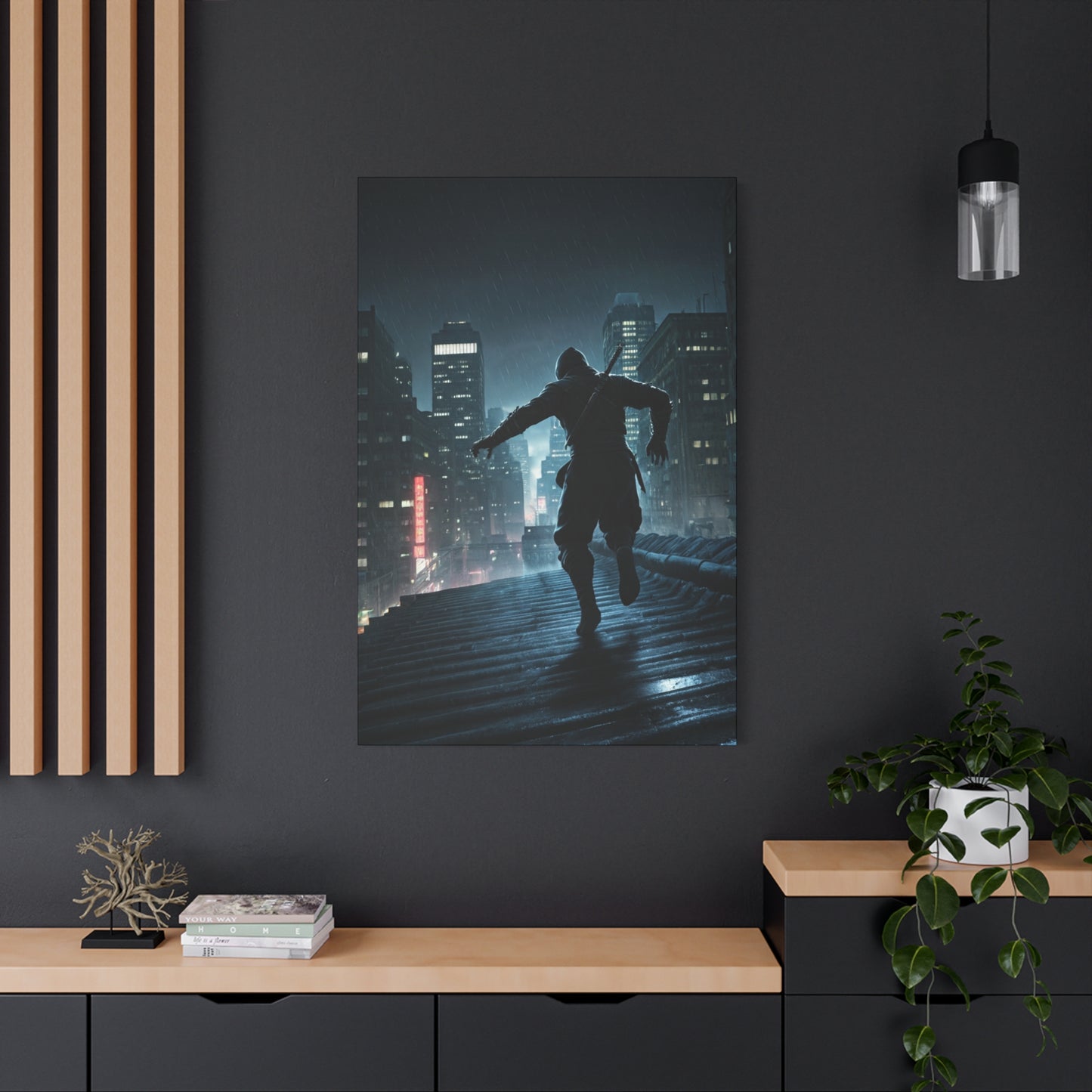 Shadow Runner Cityscape Wall Art & Canvas Prints
