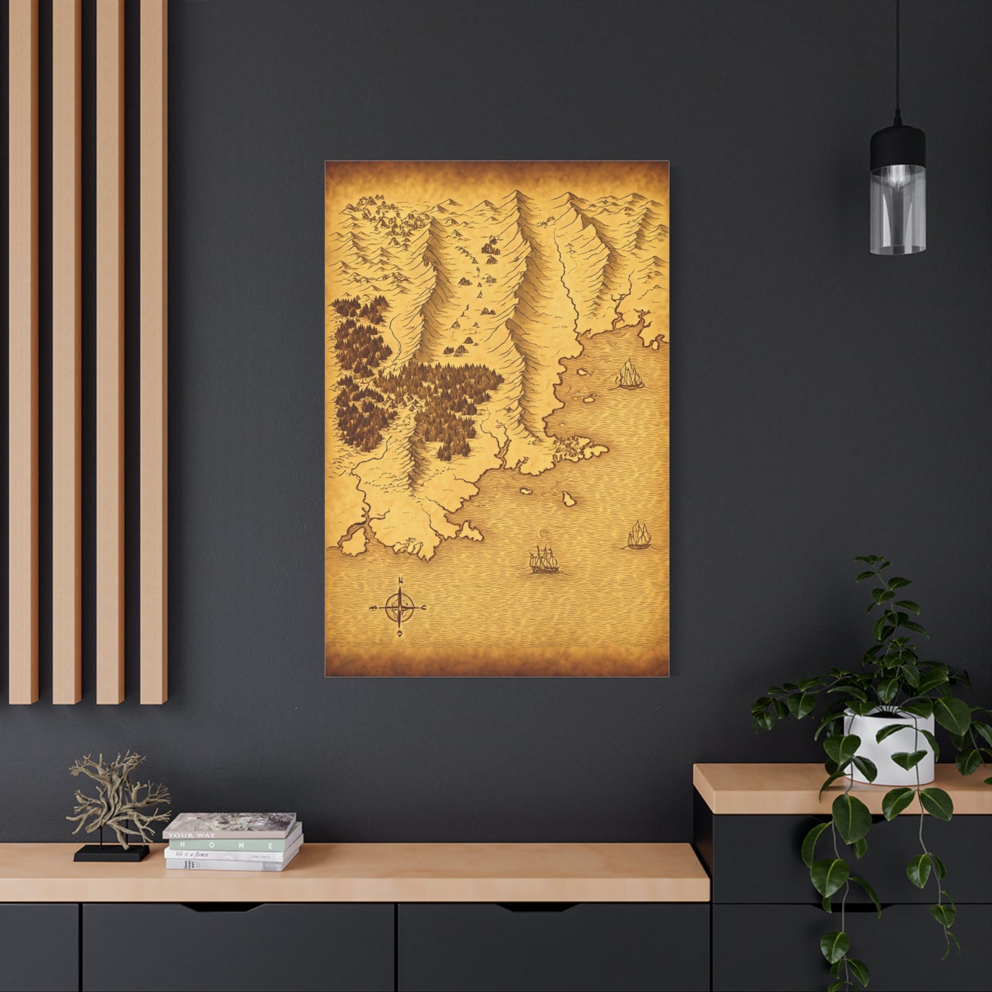 Antique Compass World Map Wall Art & Canvas Prints