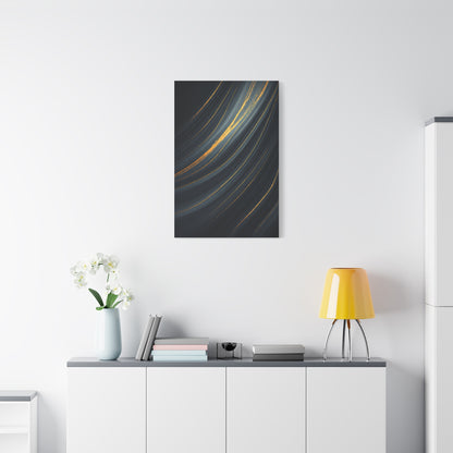 Flowing Gold Curve Abstract Wall Art & Canvas Prints