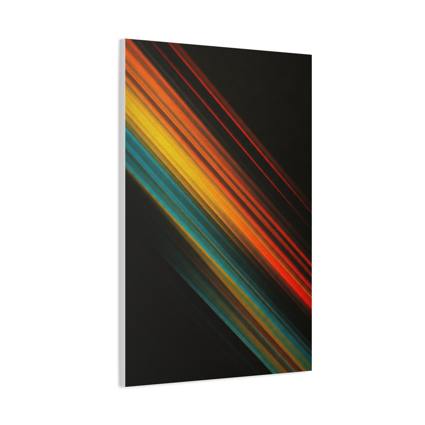Multicolor Diagonal Energy Abstract Wall Art & Canvas Prints