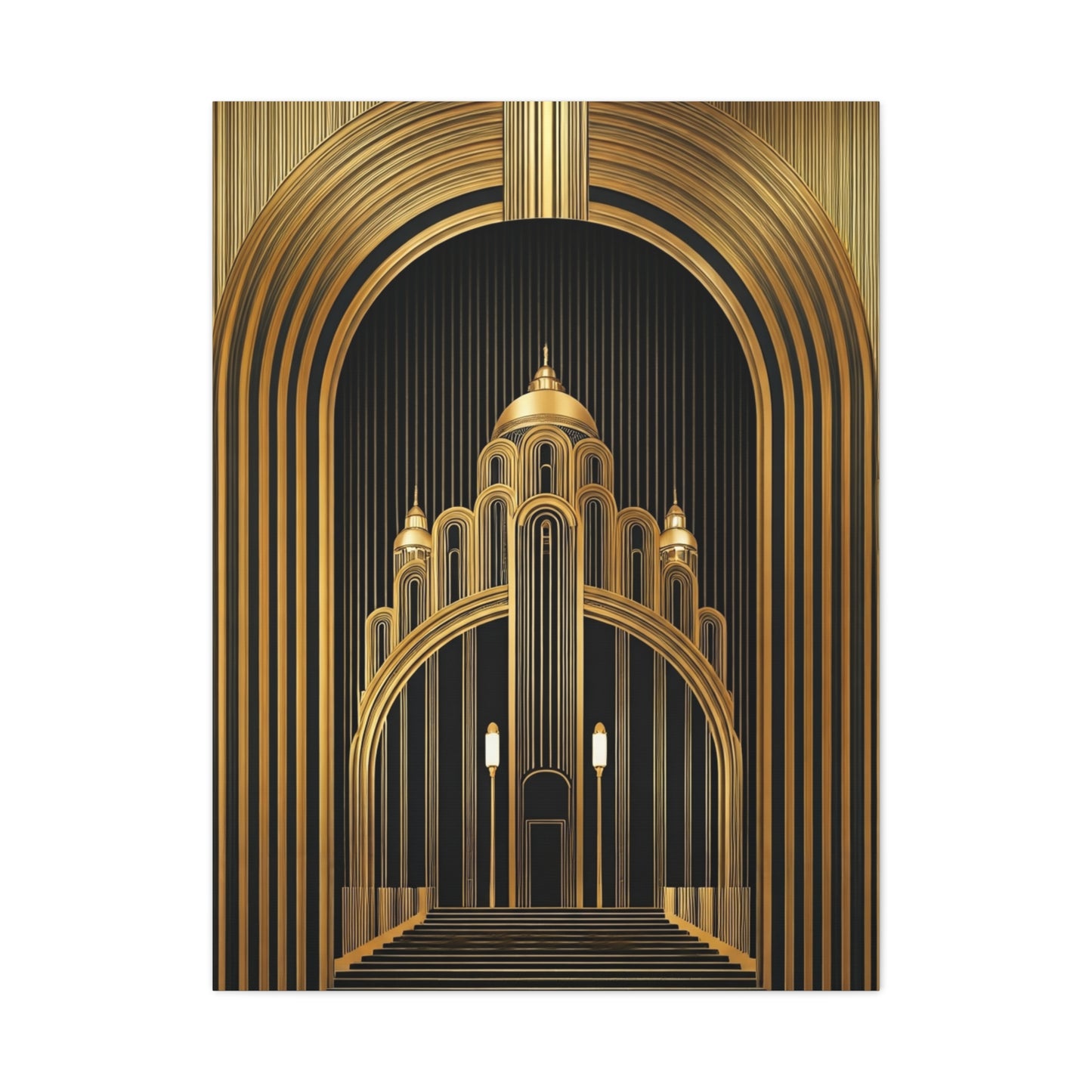 Golden Cathedral Deco Architecture Wall Art & Canvas Prints