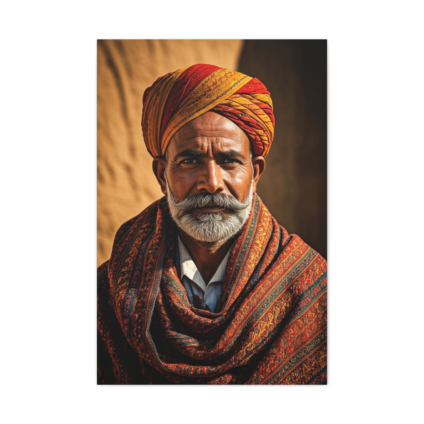 Desert Heritage Elder Portrait Wall Art & Canvas Prints