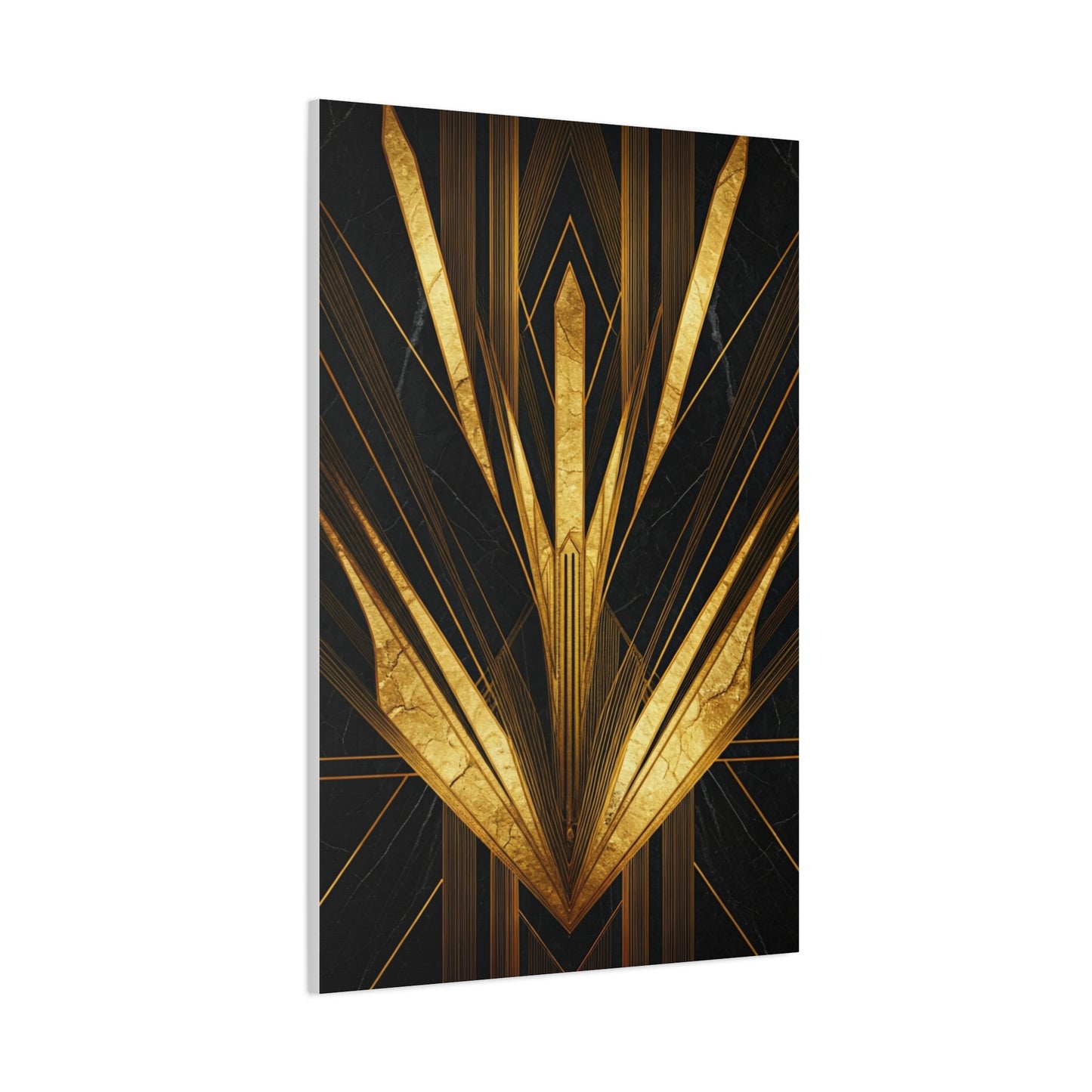 Black Marble Gold Deco Crown Wall Art & Canvas Prints