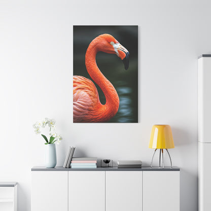 Elegant Pink Flamingo Portrait Wall Art & Canvas Prints