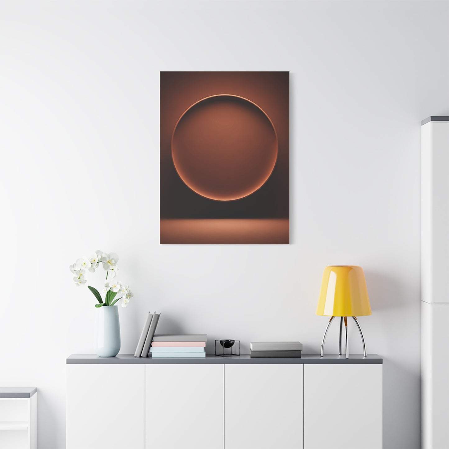 Luminous Bronze Sphere Minimal Wall Art & Canvas Prints