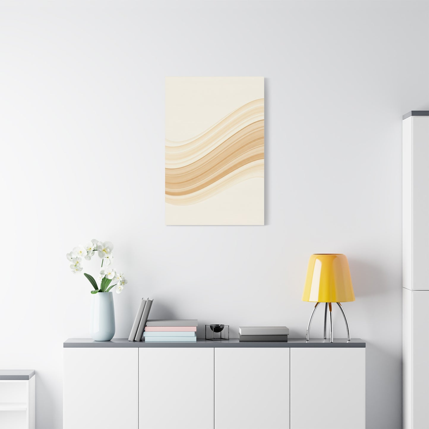 Golden Sand Flow Abstract Wall Art & Canvas Prints