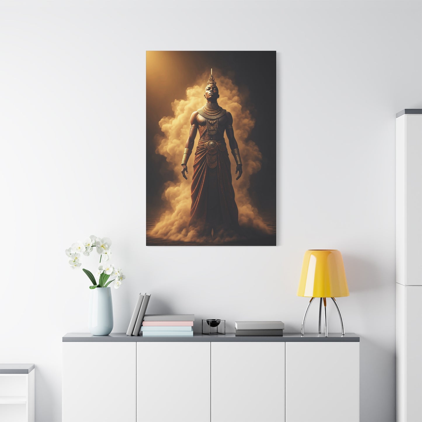 Mist-Born Warrior Presence Wall Art & Canvas Prints