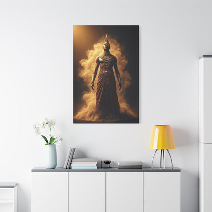 Mist-Born Warrior Presence Wall Art & Canvas Prints