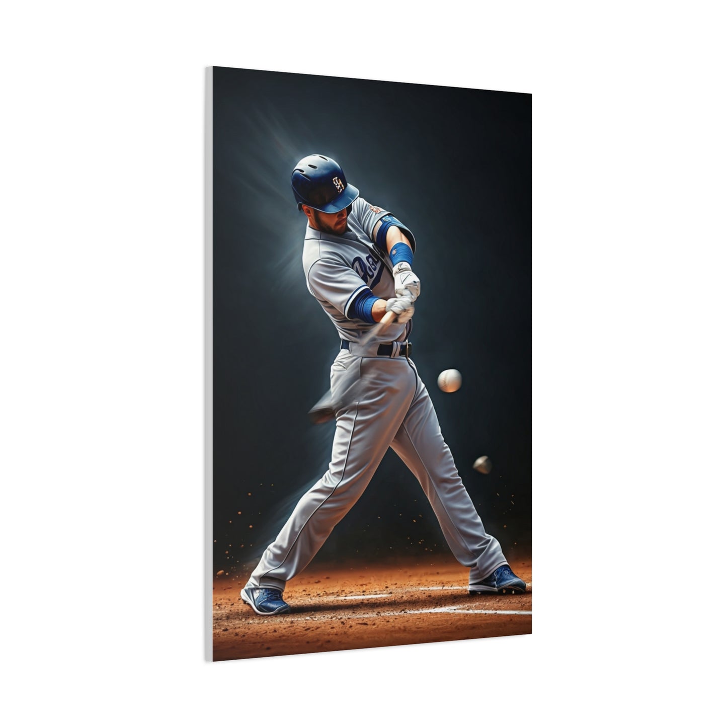 Baseball Impact Swing Close Action Wall Art & Canvas Prints