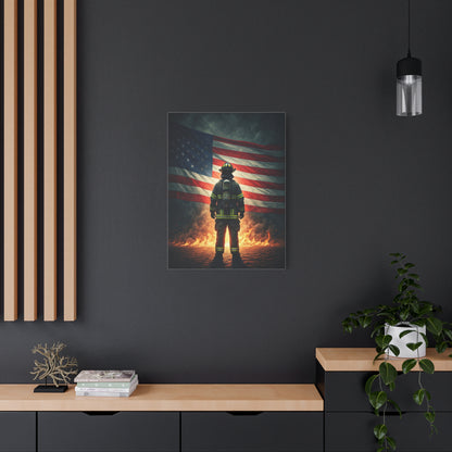 Firelit Patriot Soldier Legacy Wall Art & Canvas Prints