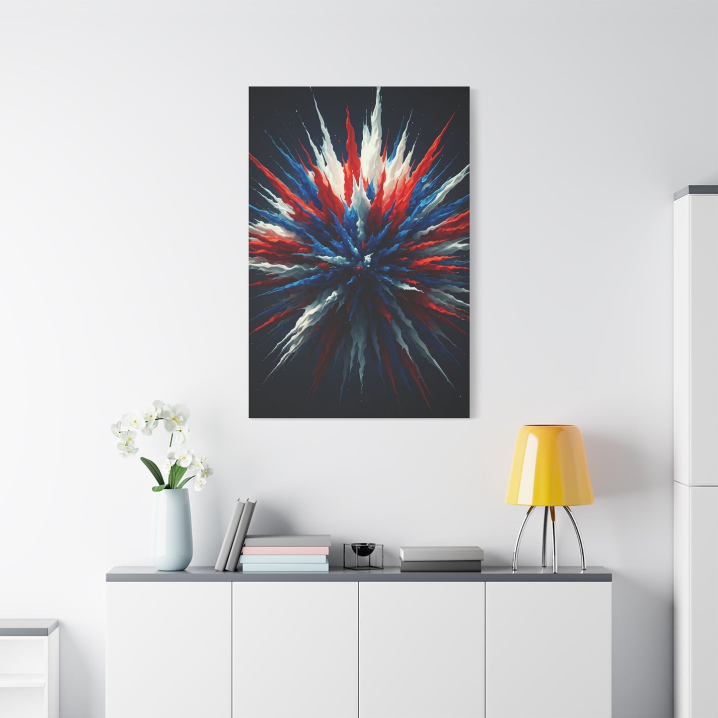 Abstract Patriotic Firework Burst Wall Art & Canvas Prints